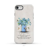 Bible Verse Phone Cases: Jeremiah 29:11 Niv Hummingbird Flowers Case iPhone 7 / Tough
