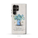 Bible Verse Phone Cases: Jeremiah 29:11 Niv Hummingbird Flowers Case Samsung Galaxy S23 Ultra / Tough