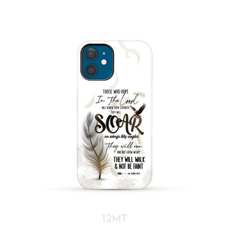 Soar on Wings Like Eagles Isaiah 40:31 Christian Phone Case iPhone 12 Mini / Tough