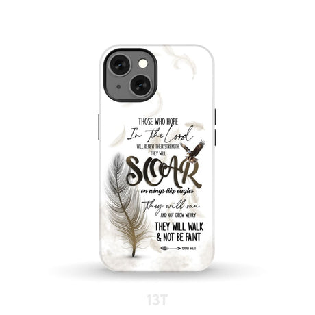 Soar on Wings Like Eagles Isaiah 40:31 Christian Phone Case iPhone 13 / Tough