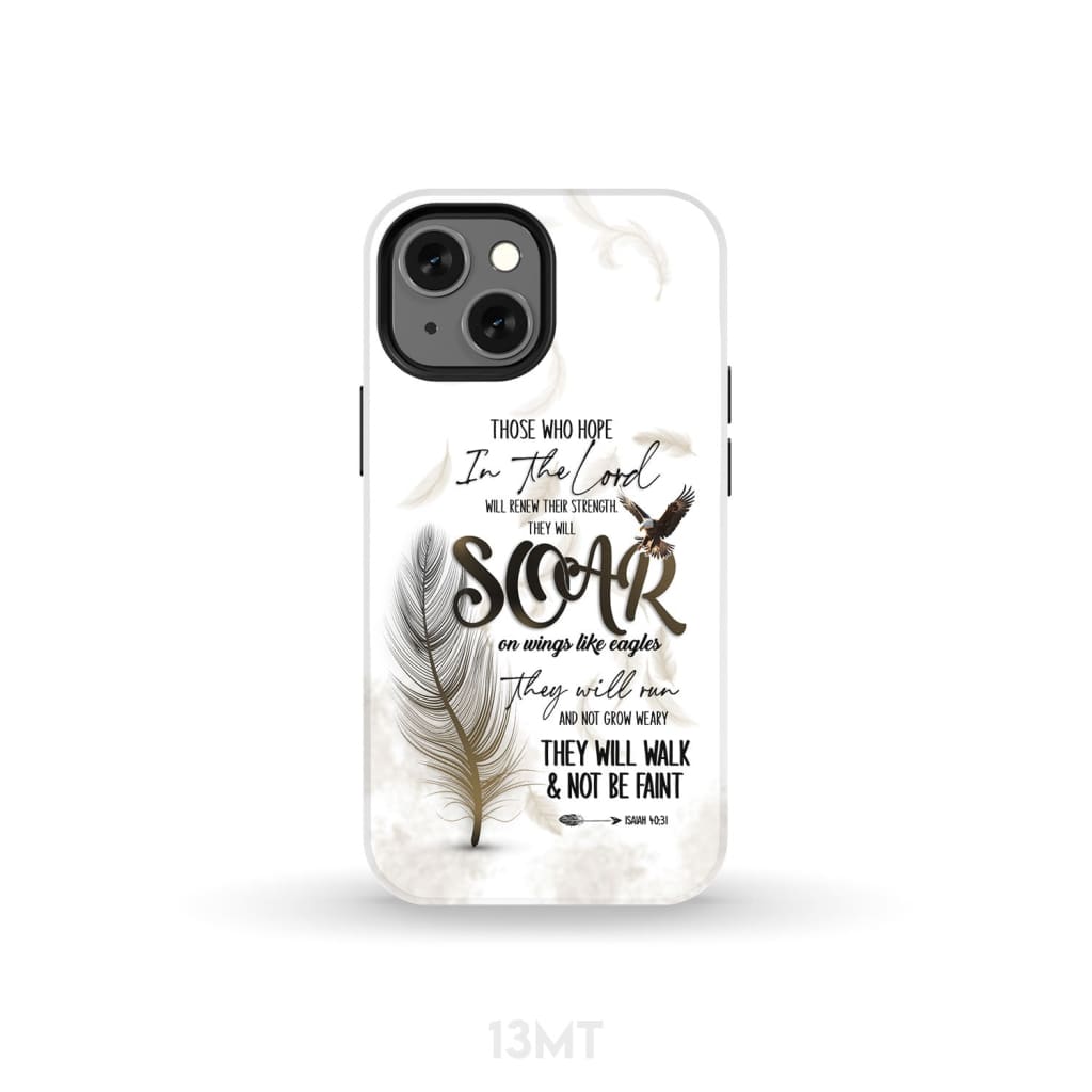 Soar on Wings Like Eagles Isaiah 40:31 Christian Phone Case iPhone 13 Mini / Tough
