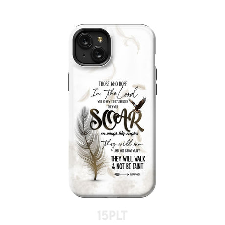 Soar on Wings Like Eagles Isaiah 40:31 Christian Phone Case iPhone 15 Plus / Tough