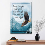 Isaiah 40:31 NIV Those Who Hope in the Lord Soaring Eagle Wall Art Canvas