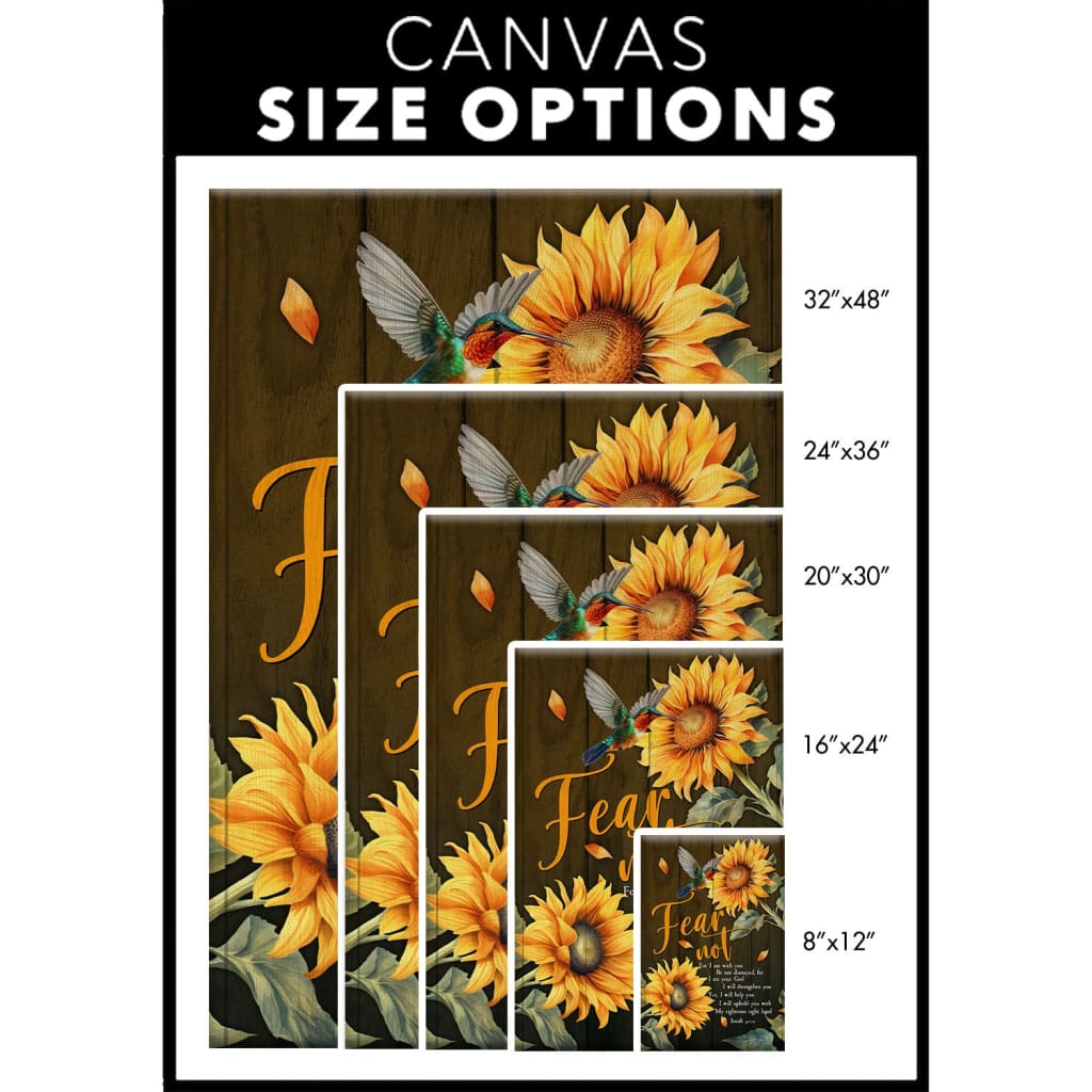 Isaiah 41:10 Fear not for I am with you canvas size options