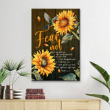 Bible verse wall art, Isaiah 41:10 Fear not for I am with you canvas print