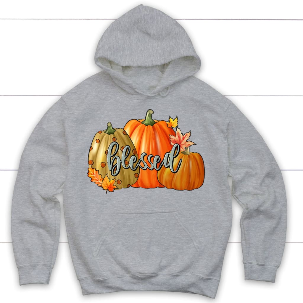 Blessed Pumpkin Hoodie Sport Grey / S