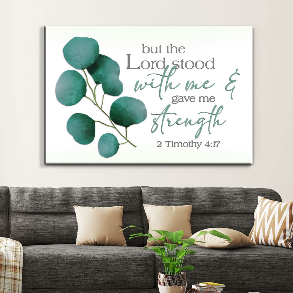 Faith-based Scripture wall decor with "But the Lord stood with me," a meaningful Christian and religious gift.