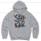 butterflies be still and know that I am God hoodie Sport Grey / S