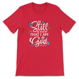 Butterflies Be still and know that I am God Women’s t-shirt Red / S