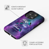 Butterfly faith makes all things possible Christian phone case