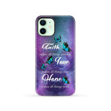 Butterfly faith makes all things possible Christian phone case iPhone 12 / Tough