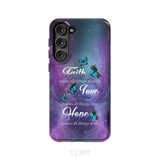 Butterfly faith makes all things possible Christian phone case Samsung Galaxy S23 Plus / Tough
