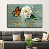 My God Shall Supply All Your Need Philippians 4:19 Monarch Butterfly Wall Art Canvas Print