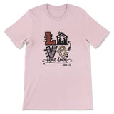 Christian Christmas gifts - Love came down John 3:16 Christmas t-shirt Pink / S