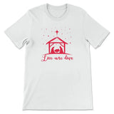 Christian Christmas Shirts: Love came down Jesus born t-shirt White / S