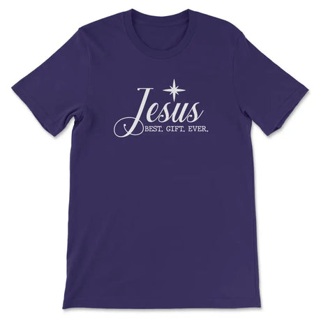 Christian Christmas T-shirts: Jesus best gift ever t-shirt Team Purple / S