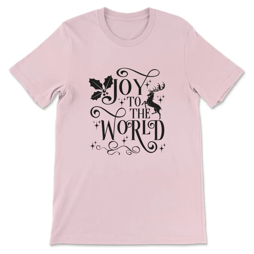 Christian Christmas t-shirts Joy to the world t-shirt Pink / S