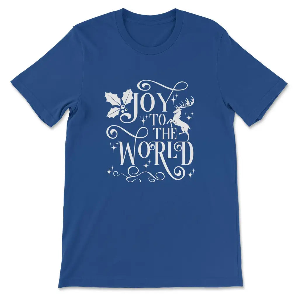 Christian Christmas t-shirts Joy to the world t-shirt True Royal / S