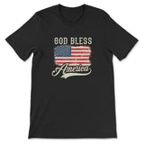 Christian Patriotic t-shirts: American flag God bless America t-shirt Black / S