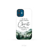 Christian phone case Philippians 4:13 I can do all things through Christ iPhone 12 Mini / Tough Case