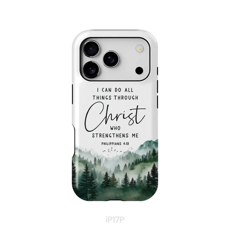 Christian phone case Philippians 4:13 I can do all things through Christ iPhone 17 Pro / Tough Case