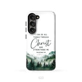 Christian phone case Philippians 4:13 I can do all things through Christ Samsung Galaxy S23 (Not for S23 FE) / Tough