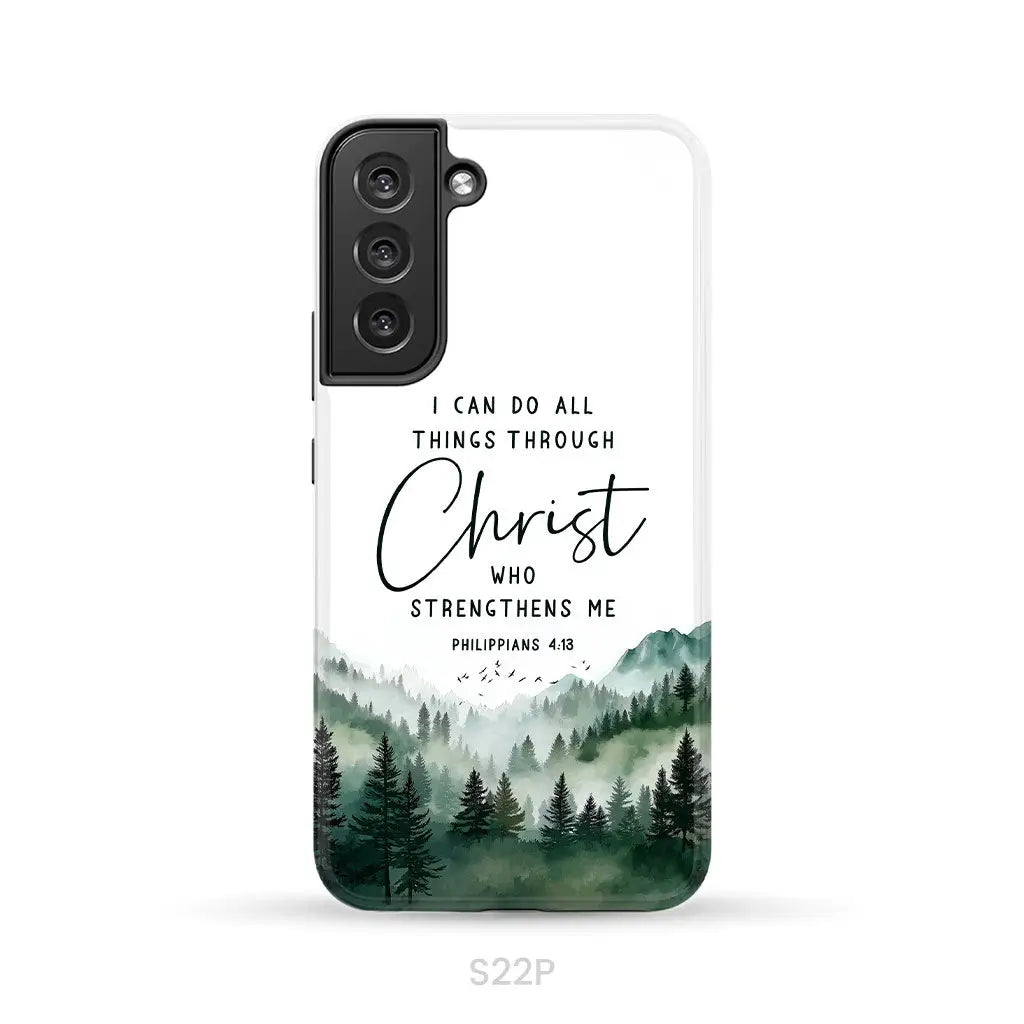 Christian phone case Philippians 4:13 I can do all things through Christ Samsung Galaxy S22 Plus / Tough Case