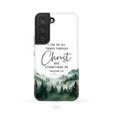 Christian phone case Philippians 4:13 I can do all things through Christ Samsung Galaxy S22 / Tough Case