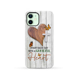Christian phone case: Start each day with a grateful heart iPhone 12 / Tough Case
