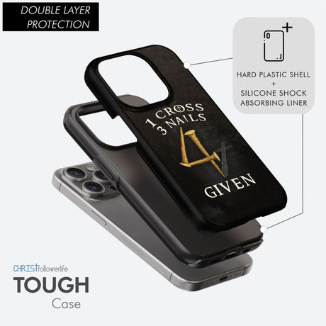 Christian phone cases: 1 Cross 3 Nails 4Given case gifts