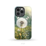 Christian Phone Cases: Be Still And Know Psalm 46:10 Dandelion Butterfly Phone Case iPhone 13 Pro / Tough Case