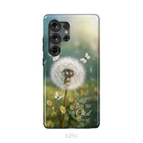 Christian Phone Cases: Be Still And Know Psalm 46:10 Dandelion Butterfly Phone Case Samsung Galaxy S25 Ultra / Tough