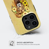 Christian phone cases: God is within her she will not fall sunflower lion case