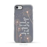 Christian phone cases: Grace carried me here and by grace I will carry on phone case iPhone SE 2020 / Tough Case