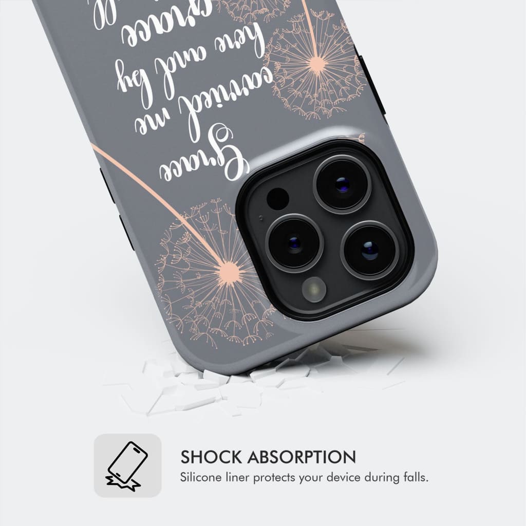 Christian phone cases: Grace carried me here and by I will carry on case
