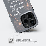 Christian phone cases: Grace carried me here and by I will carry on case
