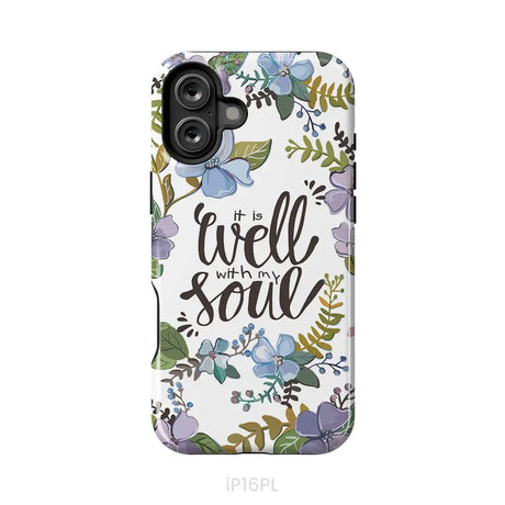 Christian phone cases: It well with my soul phone case iPhone 16 Plus / Tough Case
