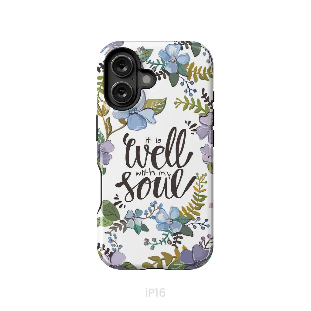 Christian phone cases: It well with my soul phone case iPhone 16 / Tough Case