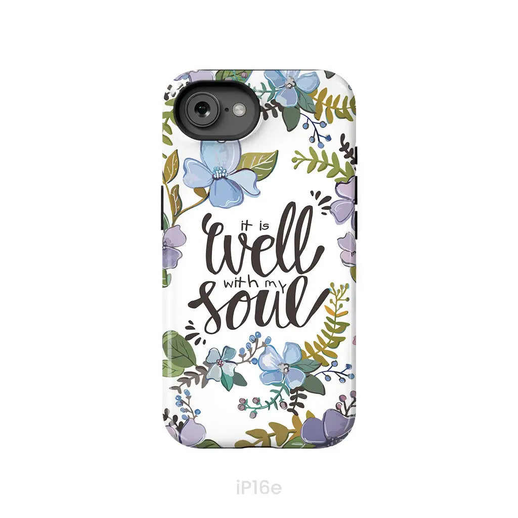 Christian phone cases: It well with my soul phone case iPhone 16e / Tough Case