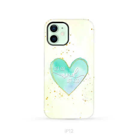 Christian phone cases: Let go and let God phone case iPhone 12 / Tough Case