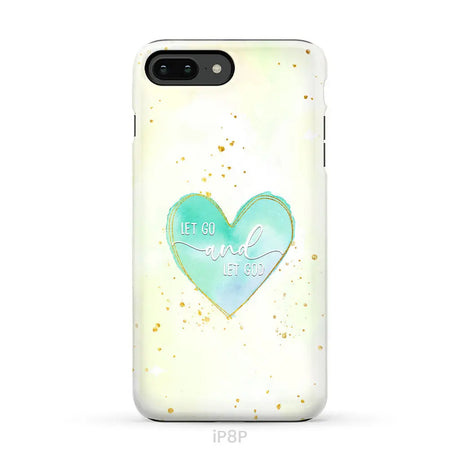 Christian phone cases: Let go and let God phone case iPhone 8 Plus / Tough Case