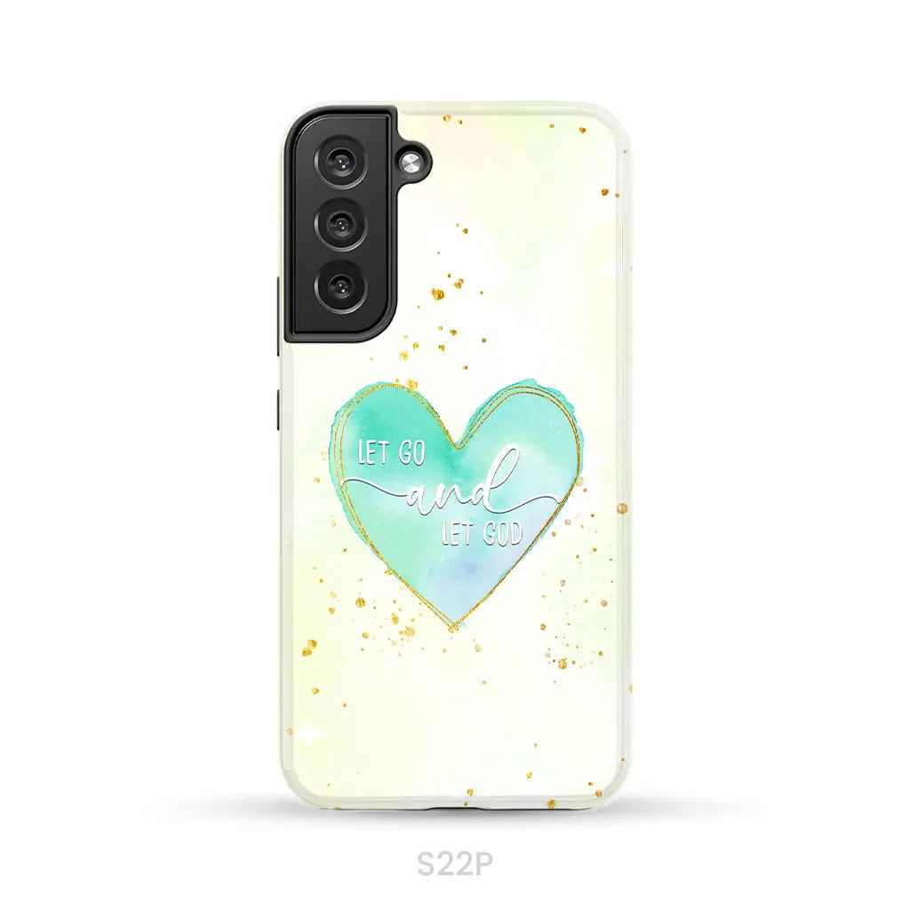 Christian phone cases: Let go and let God phone case Samsung Galaxy S22 Plus / Tough Case