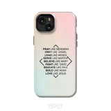 Christian phone cases: Pray like Nehemiah obey Daniel case iPhone 15 Plus / Tough