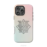 Christian phone cases: Pray like Nehemiah obey like Daniel phone case iPhone 16 Pro Max / Tough Case
