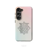 Christian phone cases: Pray like Nehemiah obey Daniel case Samsung Galaxy S23 (Not for FE) / Tough