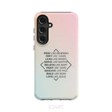 Christian phone cases: Pray like Nehemiah obey Daniel case Samsung Galaxy S24 Plus / Tough