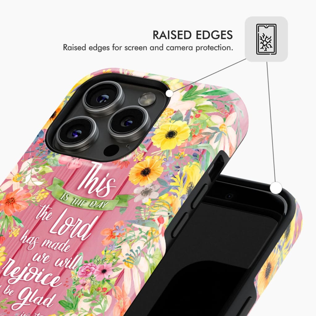 Christian phone cases: This is the day Lord has made Psalm 118:24 case