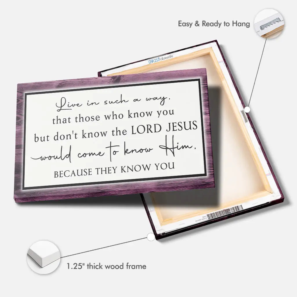 Inspirational Christian canvas print with Bible verse, faith and religion quote about how to live.