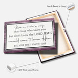 Inspirational Christian canvas print with Bible verse, faith and religion quote about how to live.