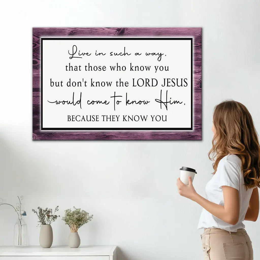 Faith-based Christian quote on canvas, inspirational gift with Bible message and Jesus-centered living.